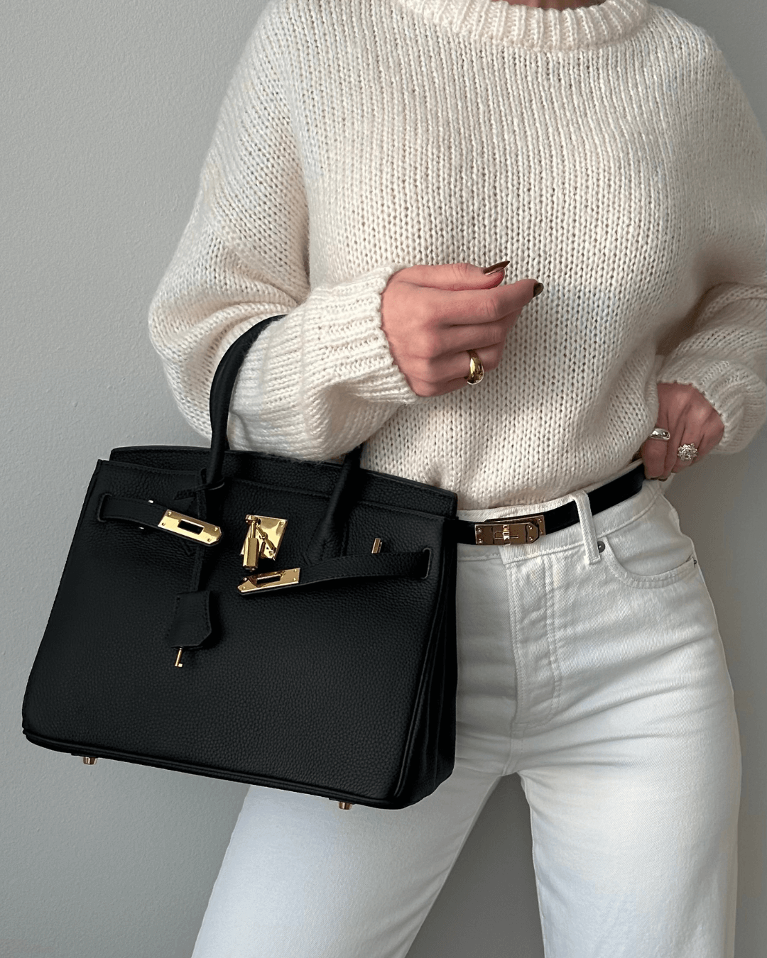 Leren handtas voor dames met verstelbare riem en ruim ontwerp