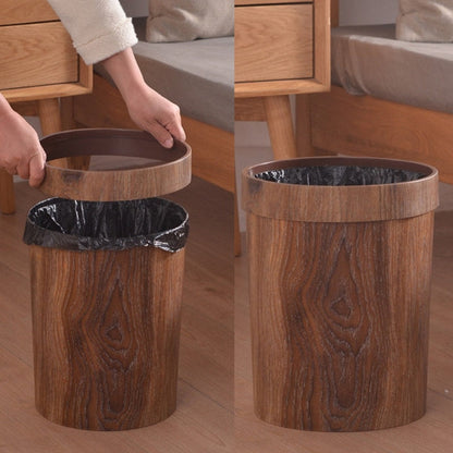 LignoBin Scandinavische afvalbak met houten effect 8L