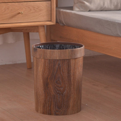 LignoBin Scandinavische afvalbak met houten effect 8L