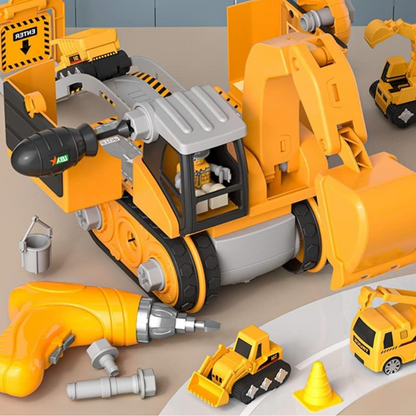 LittleBuilder Bouwtruck Graafmachine en Kraan Speelset