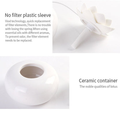 Lotiscent keramische lotus aroma luchtbevochtiger met essentiële olie diffuser