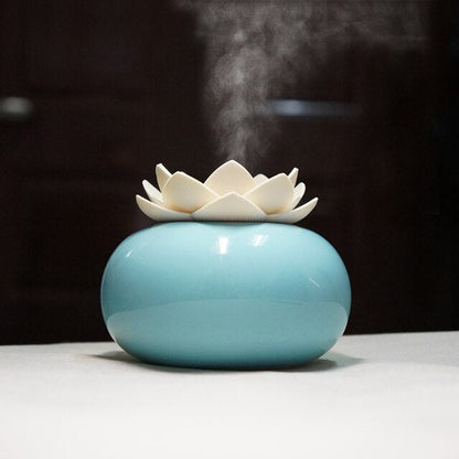 Lotiscent keramische lotus aroma luchtbevochtiger met essentiële olie diffuser