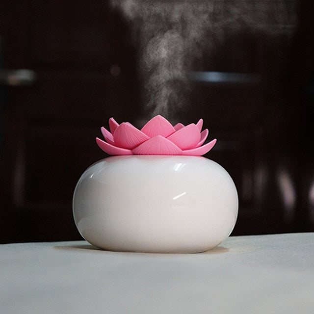 Lotiscent keramische lotus aroma luchtbevochtiger met essentiële olie diffuser
