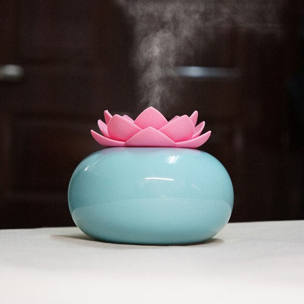 Lotiscent keramische lotus aroma luchtbevochtiger met essentiële olie diffuser