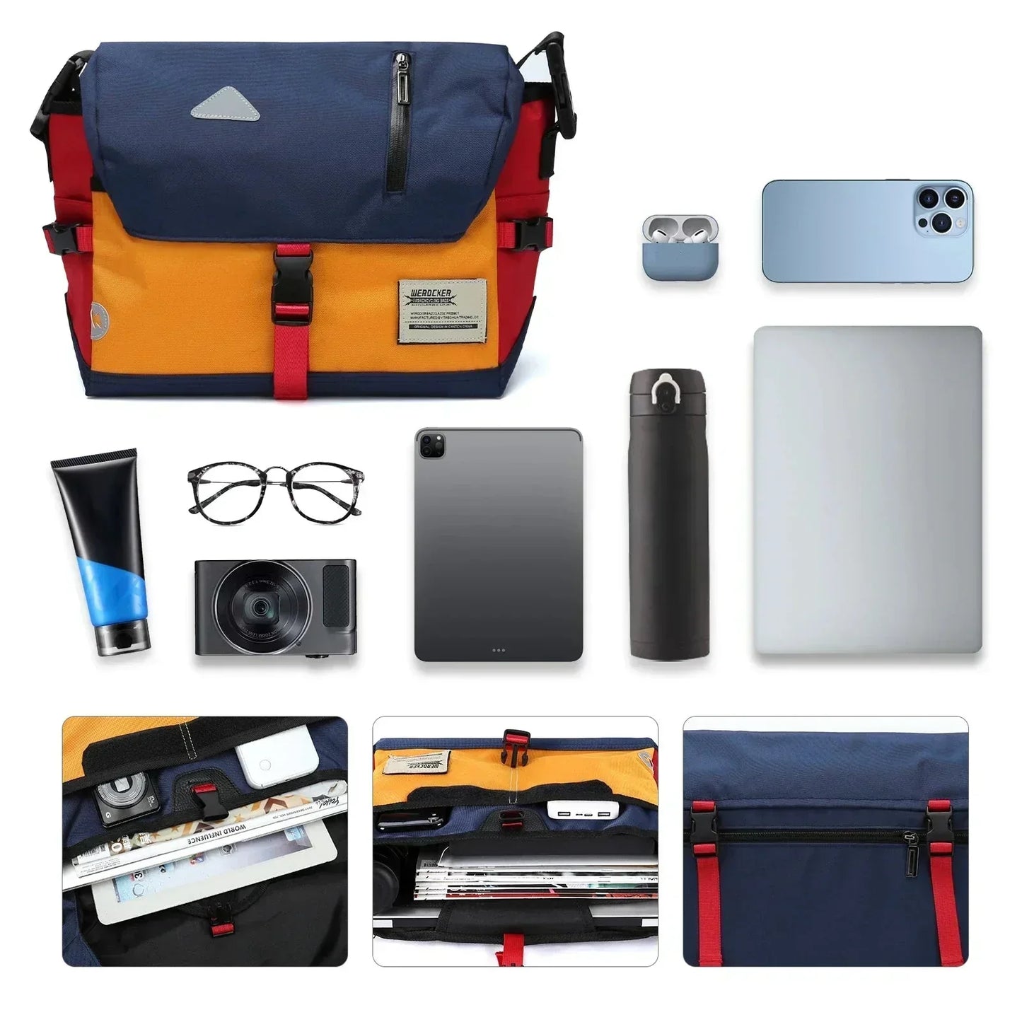 Luke Klassieke Crossbody Messenger Tas Waterbestendige Reistas