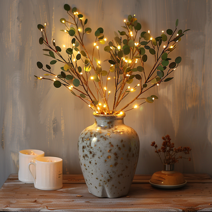 LumiVista olijftak LED-snoerverlichting 70cm warm wit decoratief licht