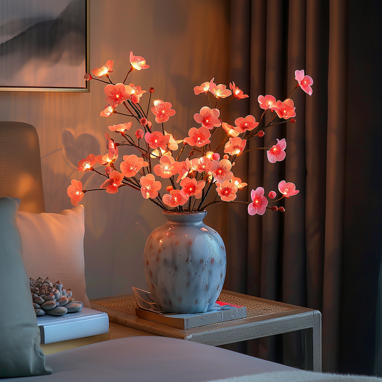 LumiVista olijftak LED-snoerverlichting 70cm warm wit decoratief licht