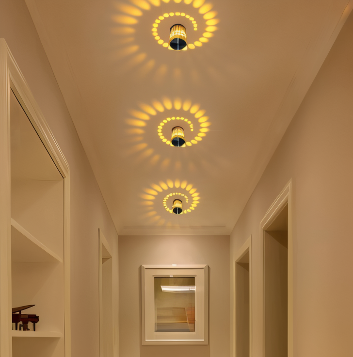 LuminBlast LED spiraal wandlamp kleurrijke moderne binnenwandlamp