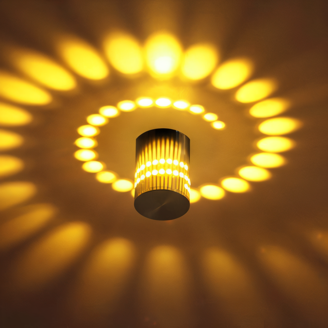 LuminBlast LED spiraal wandlamp kleurrijke moderne binnenwandlamp