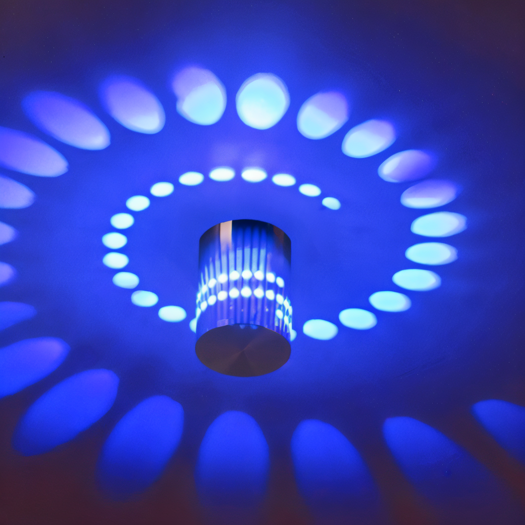 LuminBlast LED spiraal wandlamp kleurrijke moderne binnenwandlamp