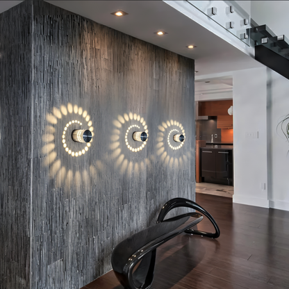 LuminBlast LED spiraal wandlamp kleurrijke moderne binnenwandlamp