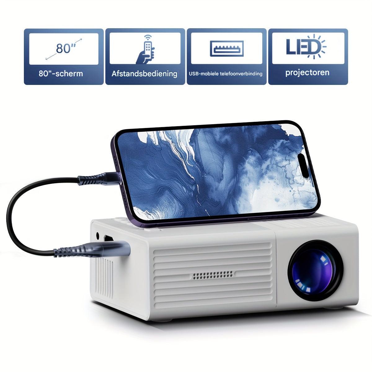 LumoBeam mini projector HD draagbare thuis- en buitenbioscoop