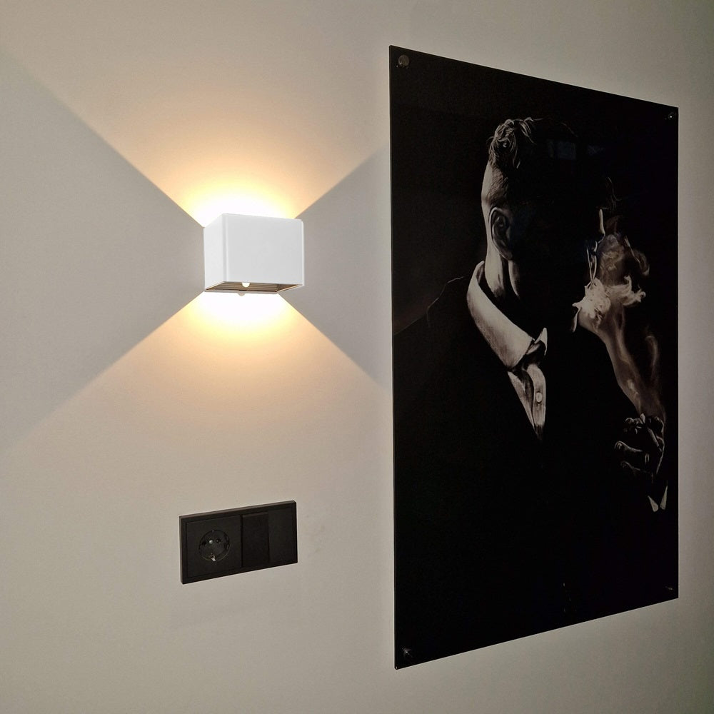 Luxe bewegingssensor wandlamp warm LED 2700K