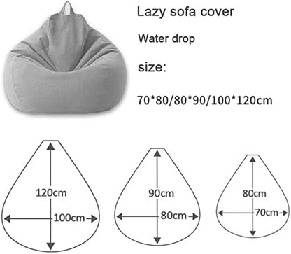 Luxe linnen zitzakhoes – ergonomische zachte loungezit