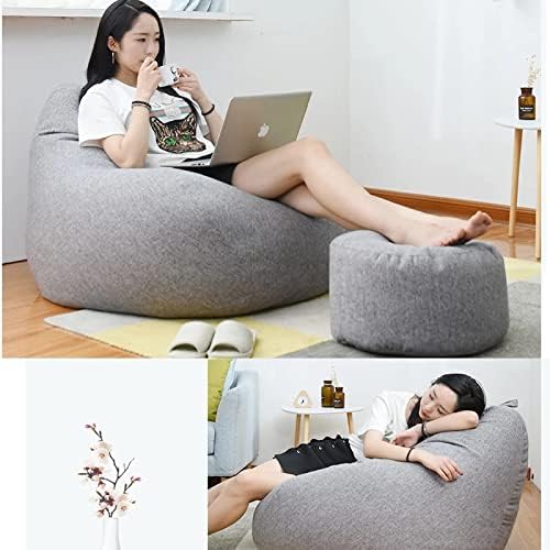 Luxe linnen zitzakhoes – ergonomische zachte loungezit