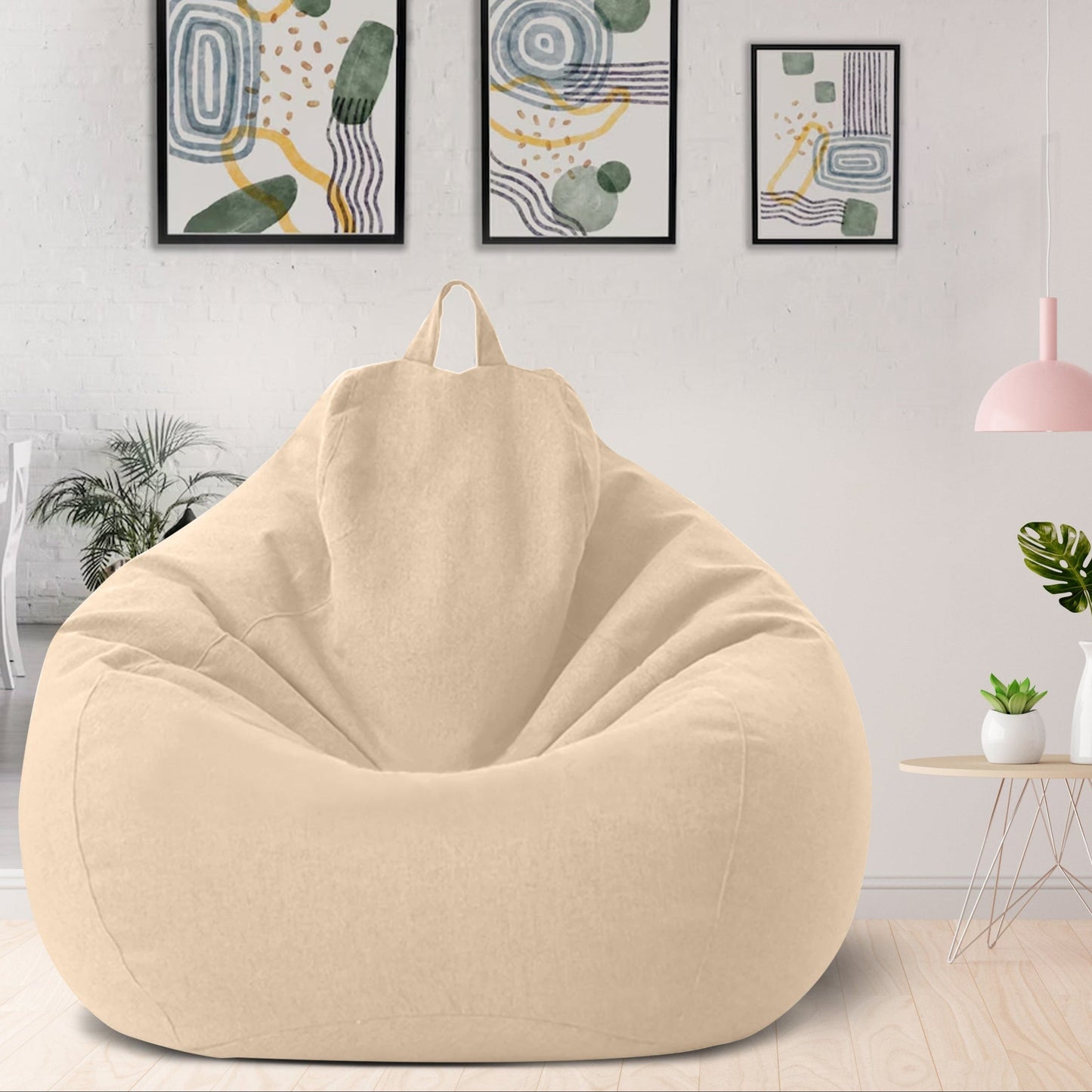 Luxe linnen zitzakhoes – ergonomische zachte loungezit