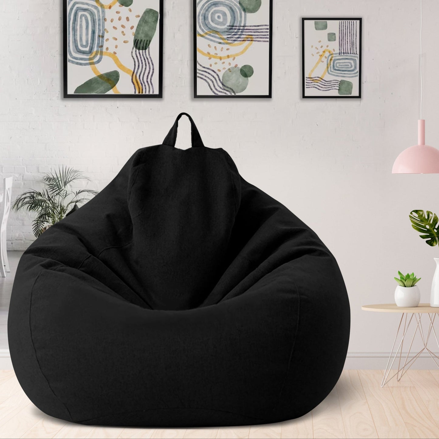 Luxe linnen zitzakhoes – ergonomische zachte loungezit