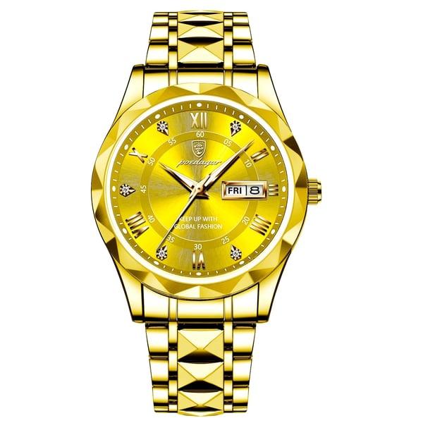 Luxe herenhorloge met roestvrijstalen band en luminieuze display