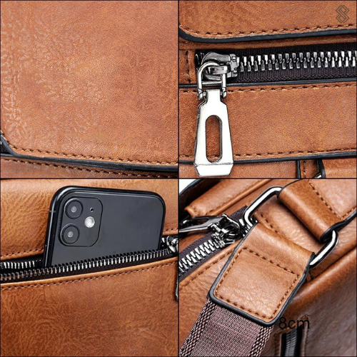 Luxe PU leren schoudertas compacte crossbody voor dagelijks gebruik