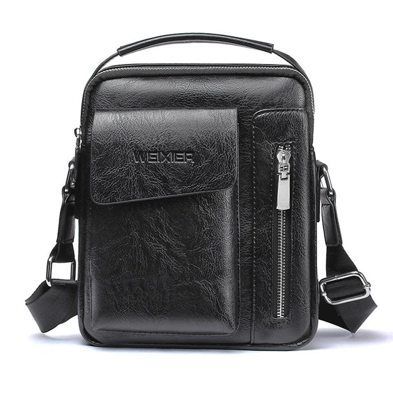 Luxe PU leren schoudertas voor heren crossbody schoudertas