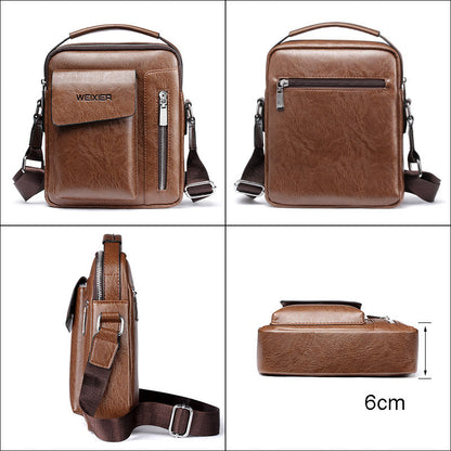 Luxe PU leren schoudertas voor heren crossbody schoudertas