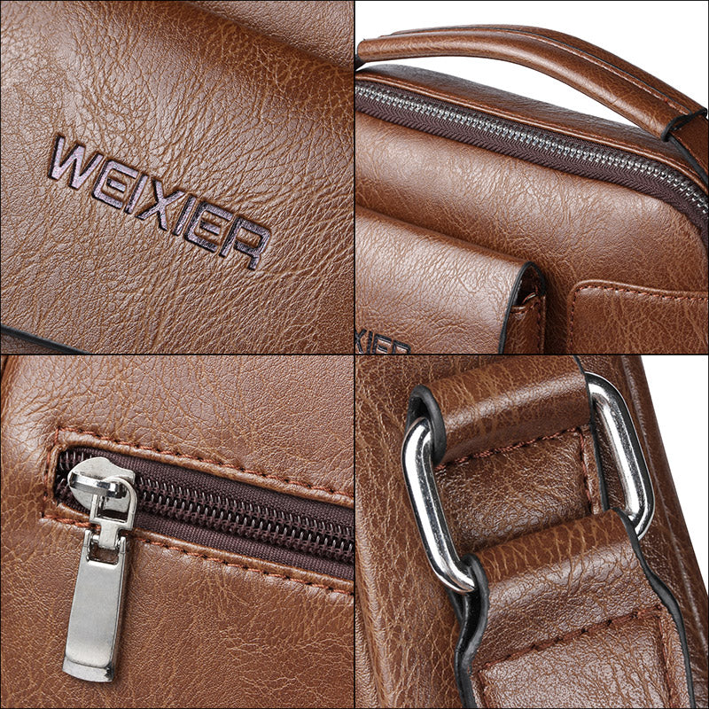 Luxe PU leren schoudertas voor heren crossbody schoudertas