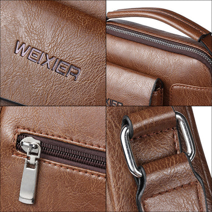 Luxe PU leren schoudertas voor heren crossbody schoudertas