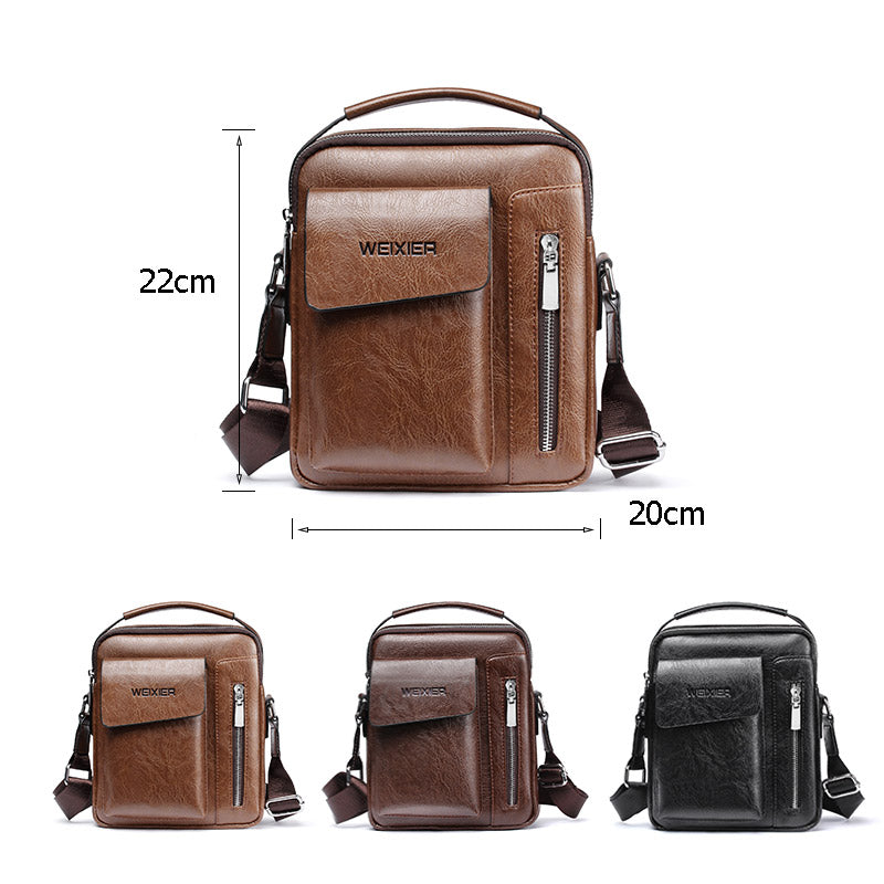 Luxe PU leren schoudertas voor heren crossbody schoudertas