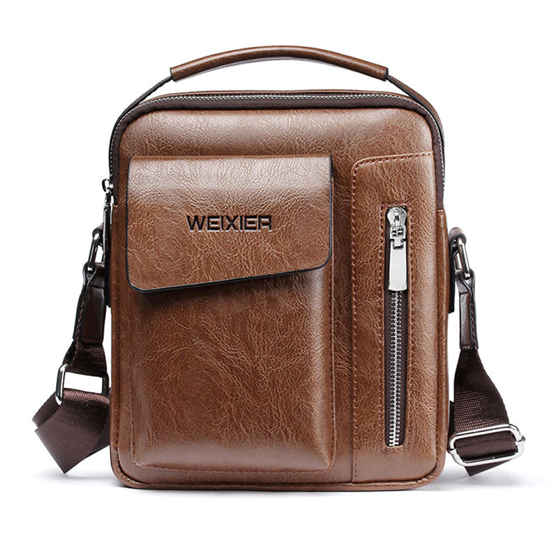 Luxe PU leren schoudertas voor heren crossbody schoudertas