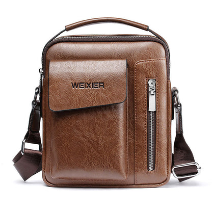 Luxe PU leren schoudertas voor heren crossbody schoudertas