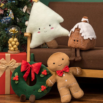 Magisch Kerst Peperkoek Pluche Speelgoed Zachte Fluffy Feestkussen