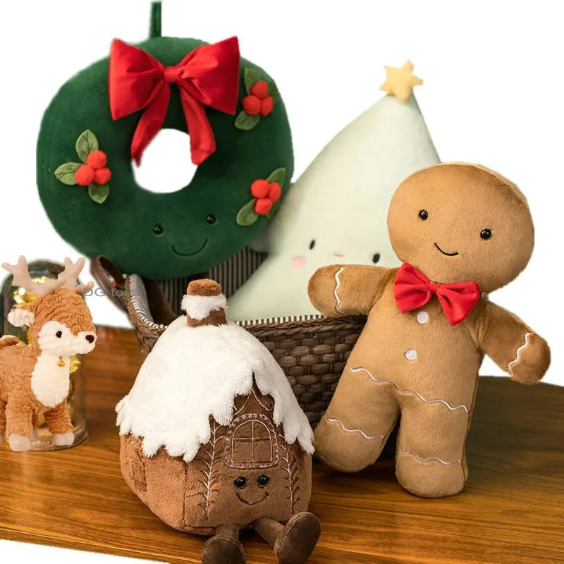 Magisch Kerst Peperkoek Pluche Speelgoed Zachte Fluffy Feestkussen