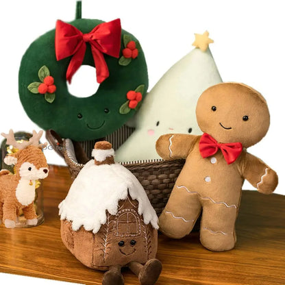 Magisch Kerst Peperkoek Pluche Speelgoed Zachte Fluffy Feestkussen