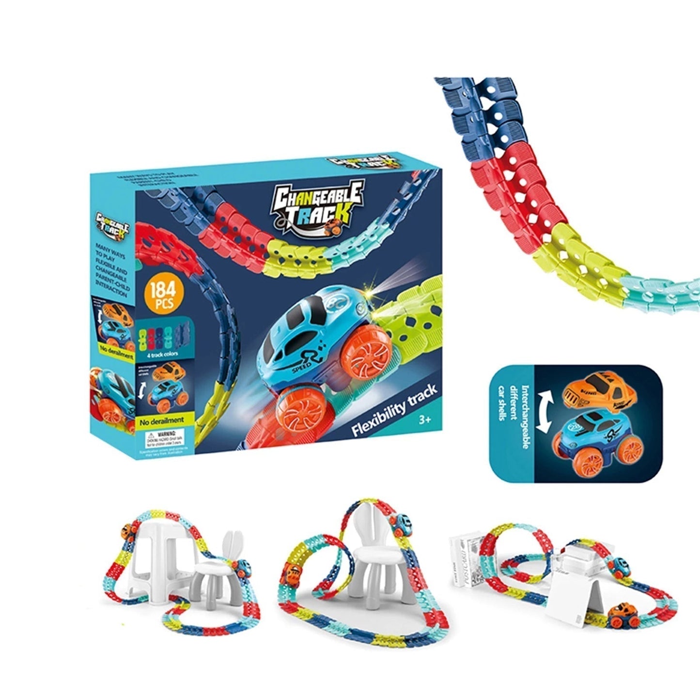 MagniTrack magnetische autoracebaan speelgoedset voor creatief kinderspel