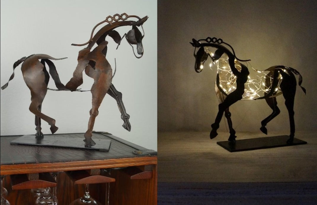 MareMetal Handgemaakte Metalen Paardensculptuur Decoratief Kunstwerk