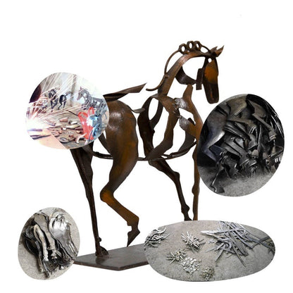MareMetal Handgemaakte Metalen Paardensculptuur Decoratief Kunstwerk