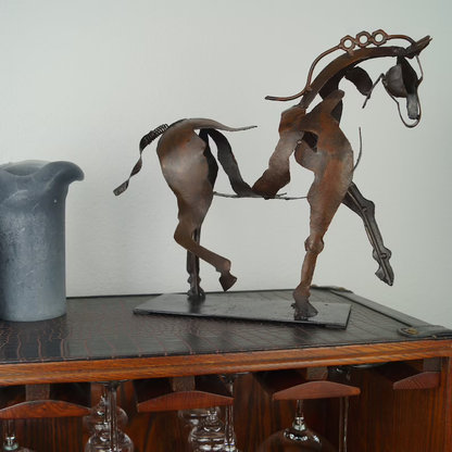 MareMetal Handgemaakte Metalen Paardensculptuur Decoratief Kunstwerk