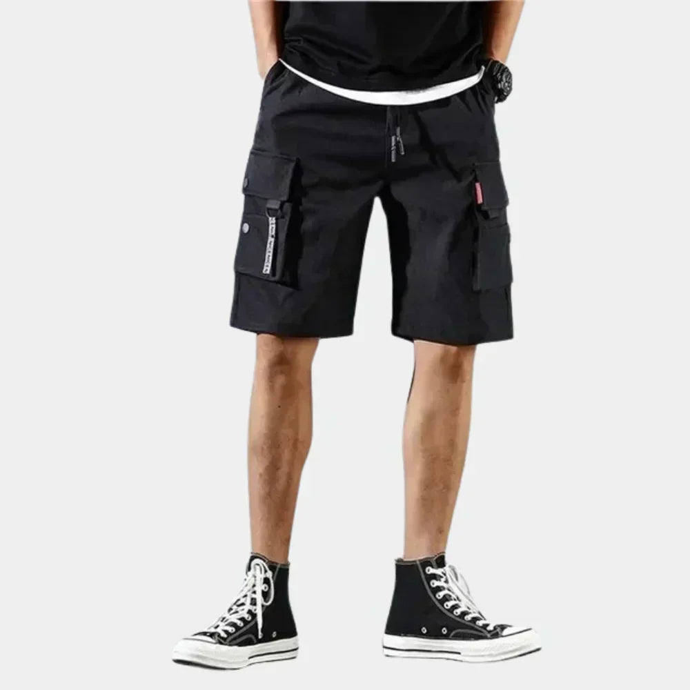 Heren Katoenen Cargo Shorts Losse Pasvorm met Meerdere Zakjes