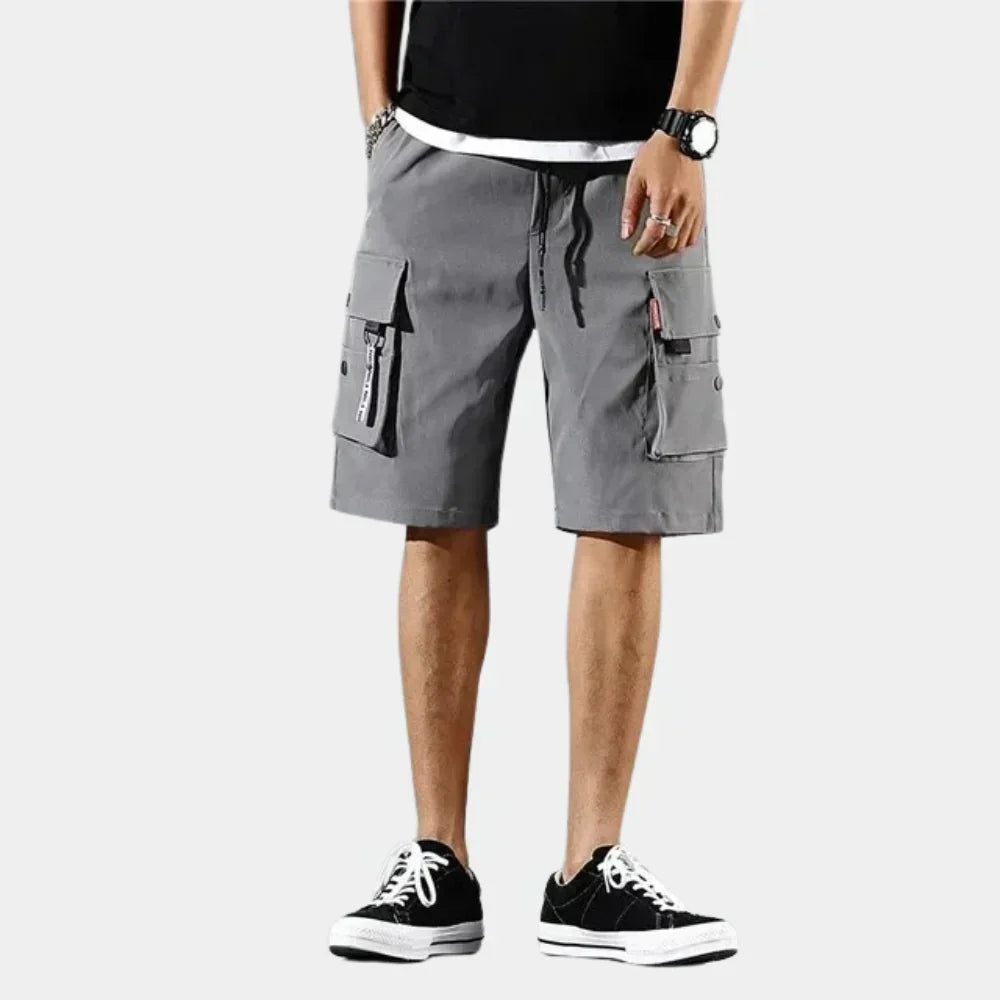 Heren Katoenen Cargo Shorts Losse Pasvorm met Meerdere Zakjes