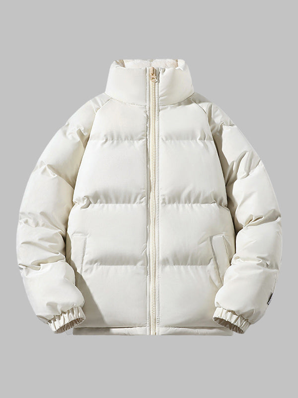 Heren Fleece Gevoerde Gewatteerde Jas Warme Lichtgewicht Winterbuitenkleding
