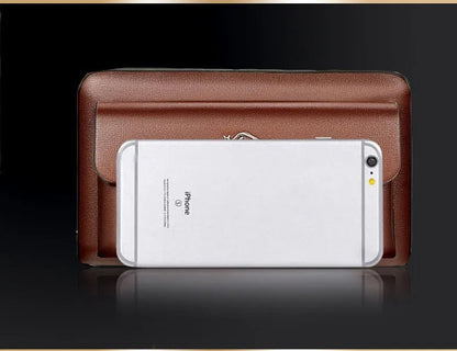 Heren Leren Clutch Portemonnee Ruime Organizer Tas