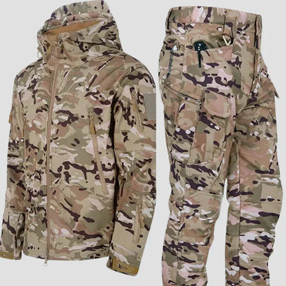 Heren tactische outdoor kleding set waterdichte jas en broek