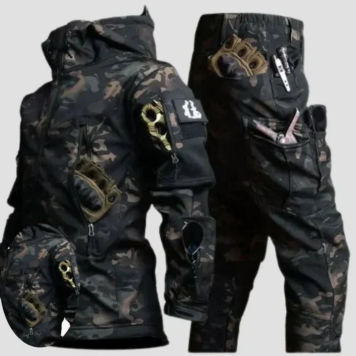 Heren tactische outdoor kleding set waterdichte jas en broek