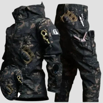 Heren tactische outdoor kleding set waterdichte jas en broek