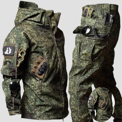 Heren tactische outdoor kleding set waterdichte jas en broek