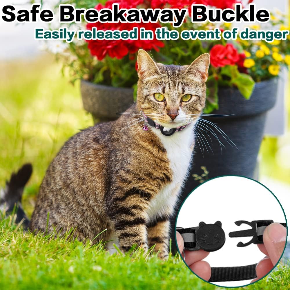 Milo Kattenhalsband met Veiligheidsontgrendeling Reflecterende AirTag Compatibele Halsband