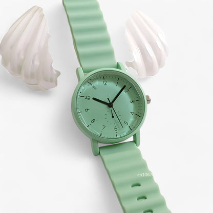 Mina Jelly horloge kleurrijk quartz horloge met siliconen golfband