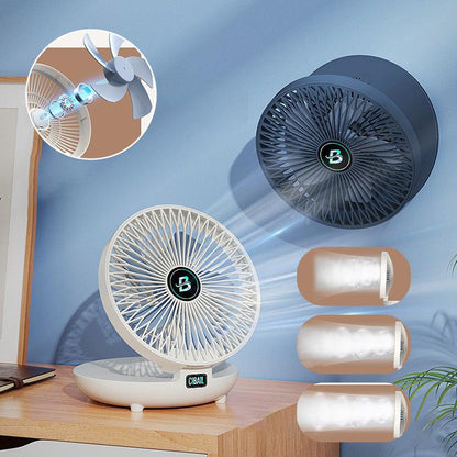 Mini opvouwbare ventilator draagbaar oplaadbaar verstelbaar stil koelend