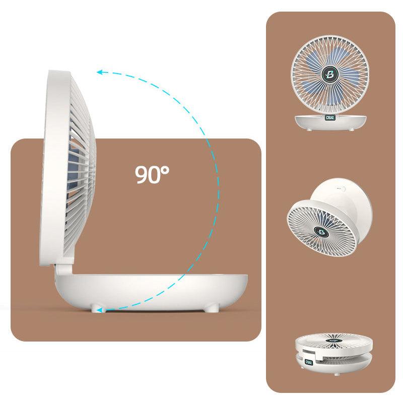 Mini opvouwbare ventilator draagbaar oplaadbaar verstelbaar stil koelend