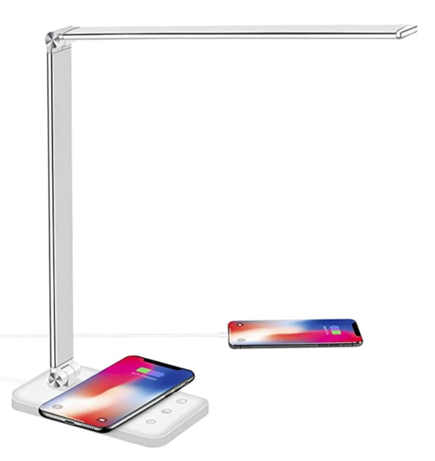 Moderne verstelbare LED bureaulamp met USB-oplader dimbare kantoor- en slaapkamerverlichting